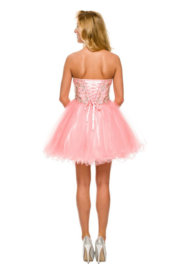 Jeweled Bodice Short Dress—Cocktail & Homecoming-smcdress
