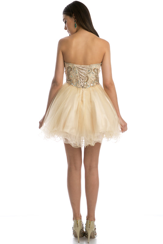 Jeweled Bodice Short Dress—Cocktail & Homecoming-smcdress