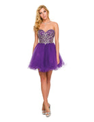 Jeweled Bodice Short Dress—Cocktail & Homecoming-smcdress