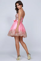 Short Beaded Sweetheart Dress-smcdress