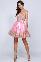 Short Beaded Sweetheart Dress-smcdress