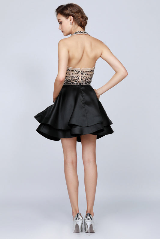 Halter Dress w/Pockets for Cocktail & Homecoming-smcdress