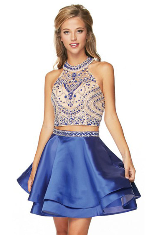 Halter Dress w/Pockets for Cocktail & Homecoming-smcdress