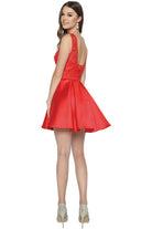 Short Lace & Sequin Bodice Dress for Cocktail & Homecoming-smcdress