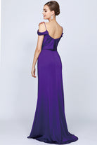 Off Shoulder Mermaid Long Evening Dress-smcdress