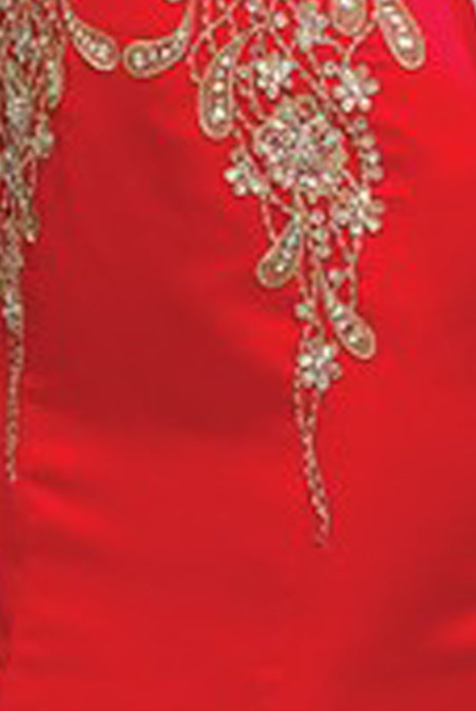 Beaded Satin Mermaid Prom Dress-smcdress