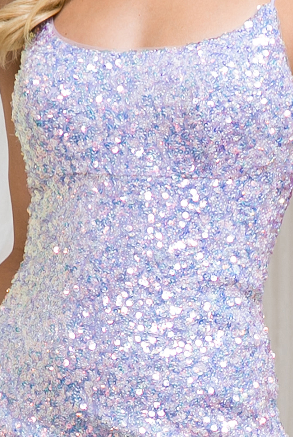 Embroidered Sequins Dress - Short, Straight-smcdress