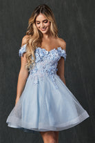 Embroidered Off-Shoulder Dress-smcdress