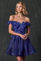 Embroidered Off-Shoulder Dress-smcdress