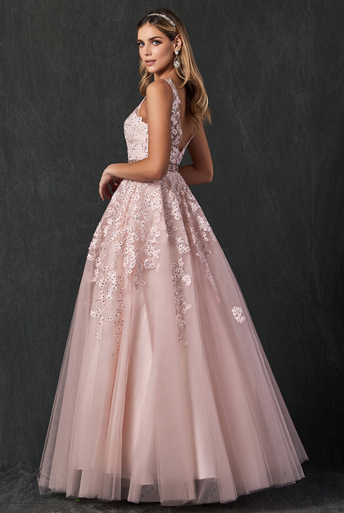 Floral evening dress-smcdress