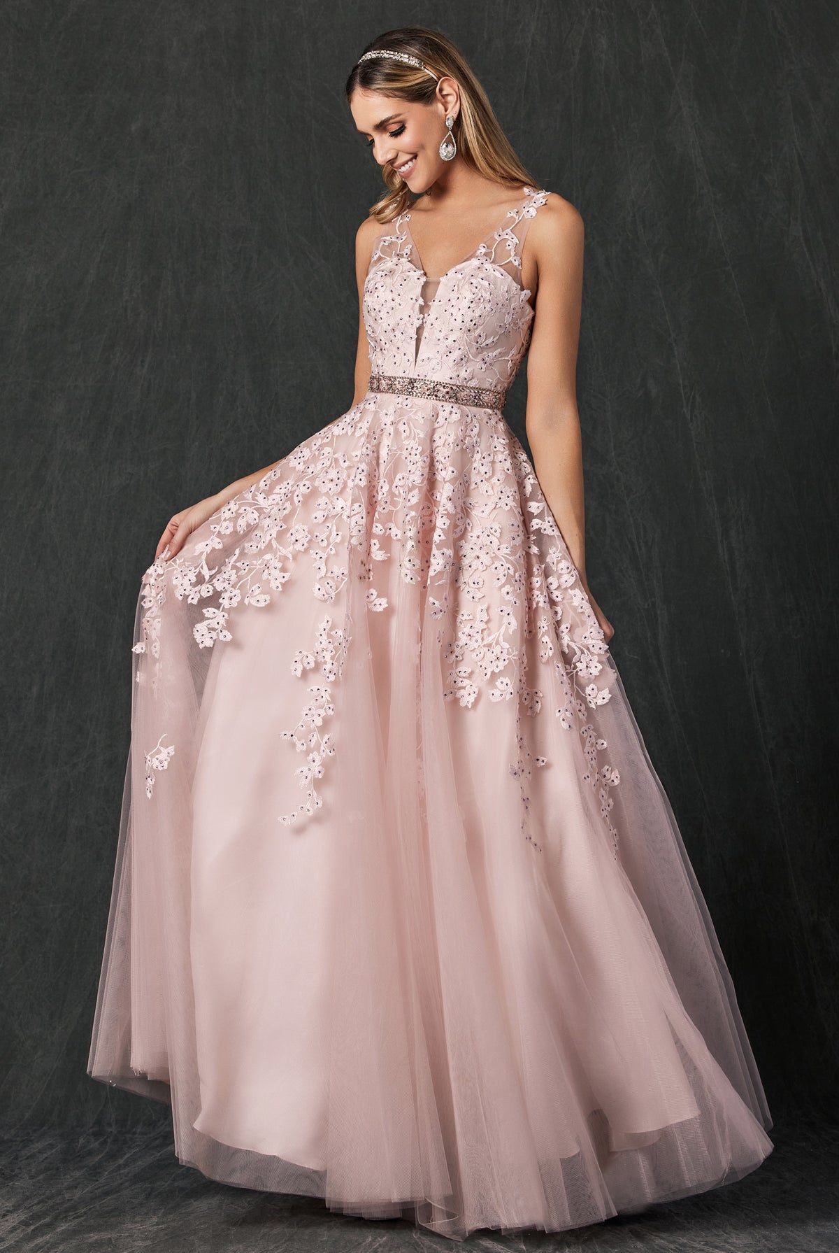 Floral evening dress-smcdress