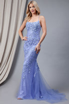Embroidered Lace Mermaid Tail Prom Dress-smcdress