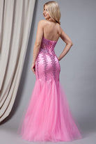 Strapless Sweetheart Embroidered Mermaid Wedding & Evening Dress-smcdress