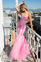 Strapless Sweetheart Embroidered Mermaid Wedding & Evening Dress-smcdress