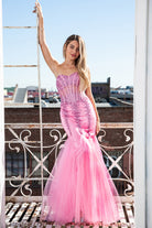 Strapless Sweetheart Embroidered Mermaid Wedding & Evening Dress-smcdress