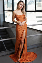 Glitter Jersey Wrap Dress w/High Slit & Bustier Bodice-smcdress