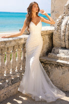 Mermaid Tulle Skirt Lace Prom Dress-smcdress