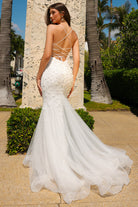 Mermaid Tulle Skirt Lace Prom Dress-smcdress
