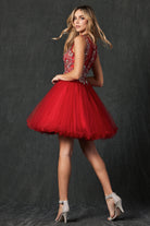 Beaded Skirt Dress for Cocktail & Homecoming-smcdress