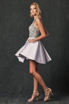 Beaded Short Dress for Cocktail & Homecoming-smcdress