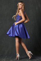 Embellished High Neck Dress-smcdress