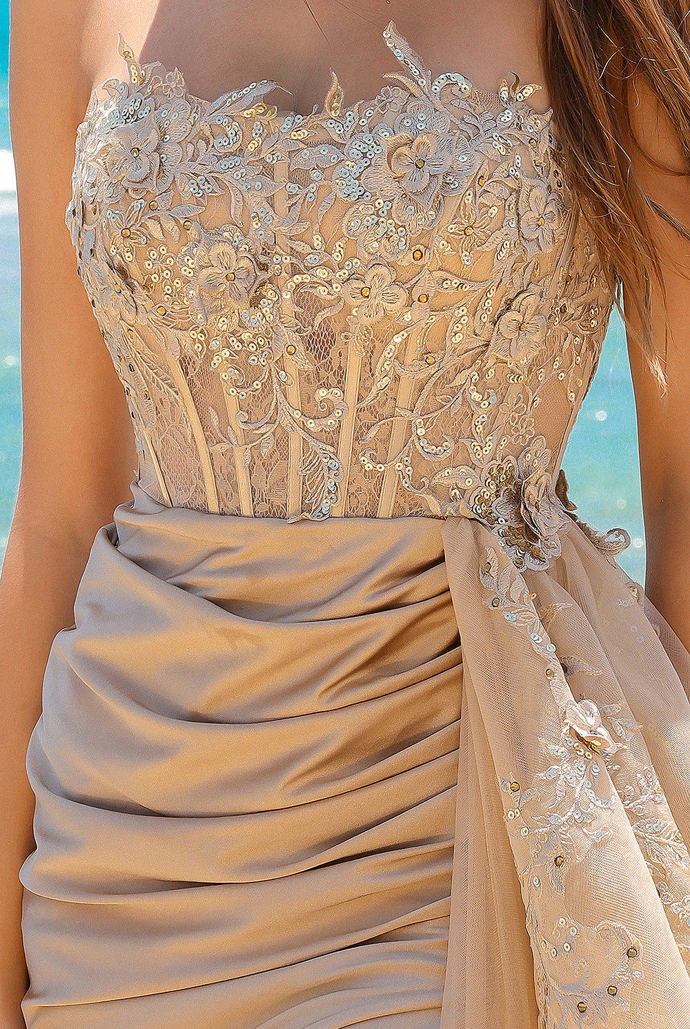 Embroidered bodice dress-smcdress