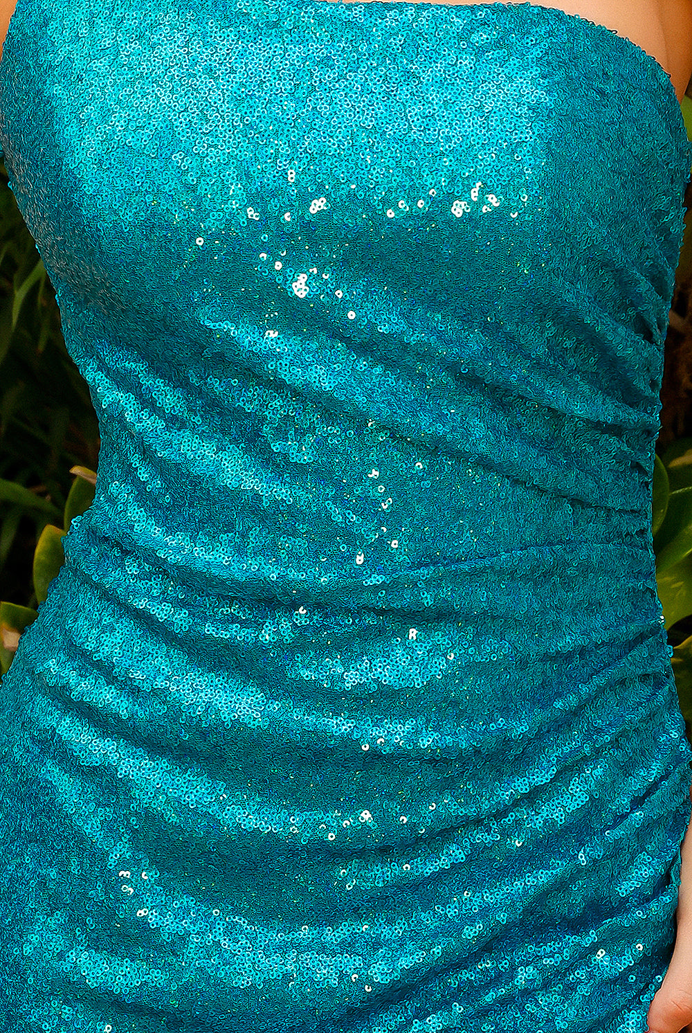One shoulder sequin cocktail dress-smcdress