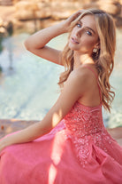 Embroidered with stones bodice prom ballgown-smcdress