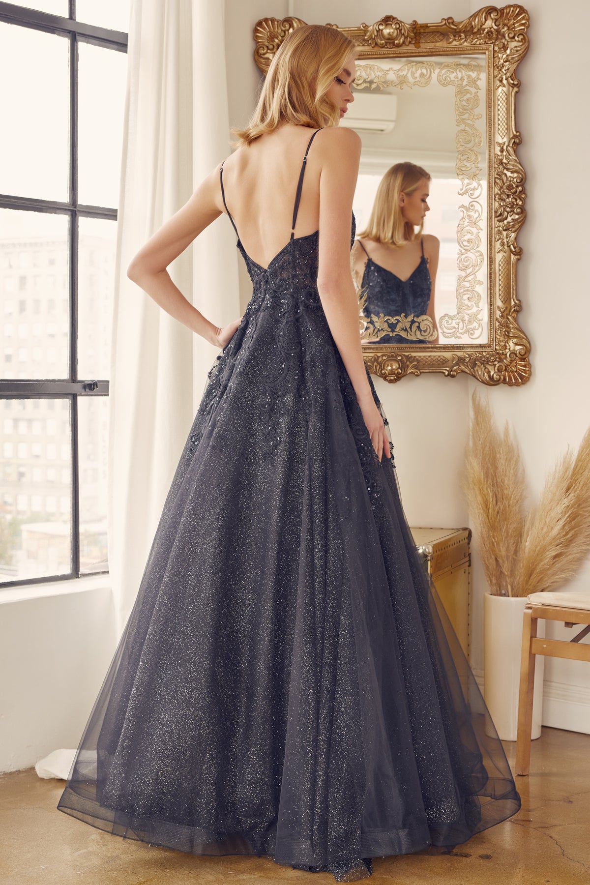 Open back ball gown-smcdress