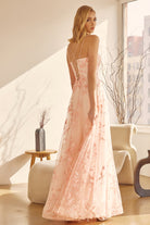 Embroidered Lace A-Line Prom Dress-smcdress