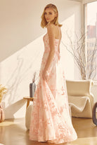 Embroidered Lace A-Line Prom Dress-smcdress