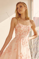 Embroidered Lace A-Line Prom Dress-smcdress