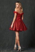 Embroidered Off-Shoulder Dress-smcdress