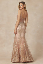V-Neck Lace Mermaid Prom Dress-smcdress