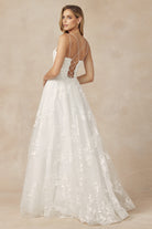 Embroidered Lace A-Line Prom Dress-smcdress
