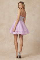 Layered skirt short dress-smcdress