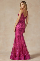 V-Neck Lace Mermaid Prom Dress-smcdress