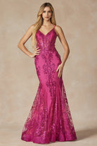 V-Neck Lace Mermaid Prom Dress-smcdress