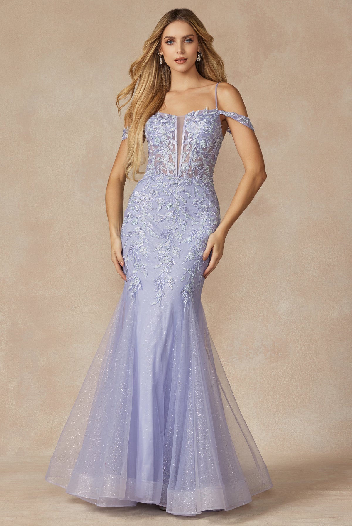 Lavender Long Prom Dress-smcdress
