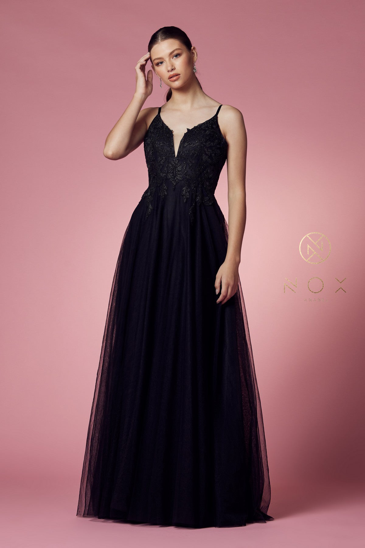 Embroidered Long Prom & Bridesmaid Dress-smcdress