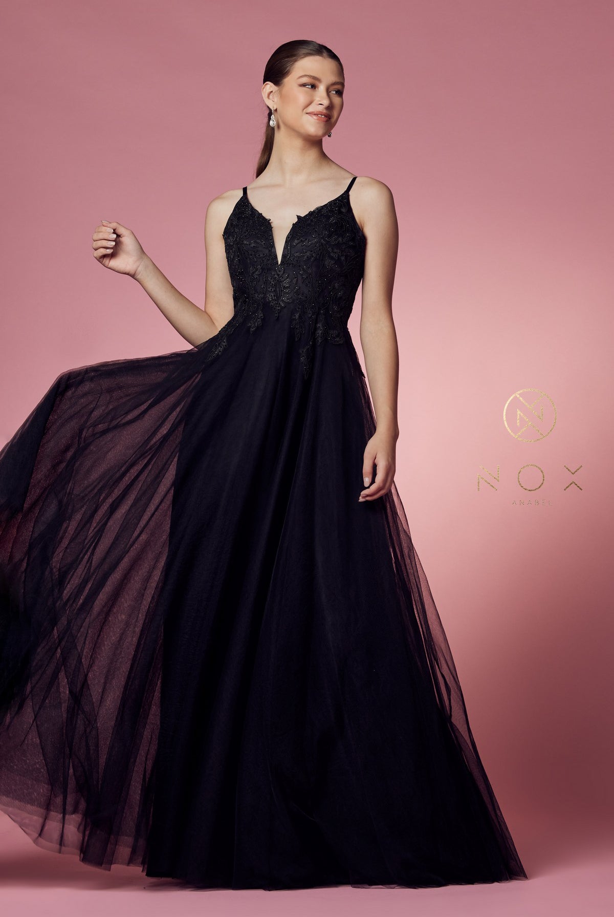 Embroidered Long Prom & Bridesmaid Dress-smcdress
