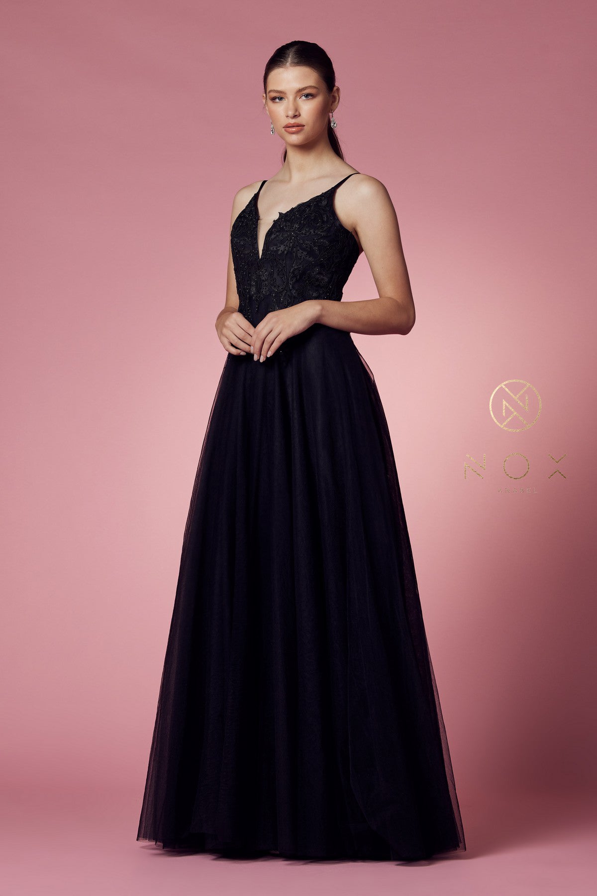 Embroidered Long Prom & Bridesmaid Dress-smcdress