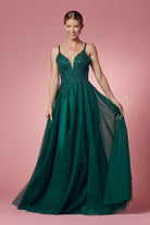 Embroidered Long Prom & Bridesmaid Dress-smcdress