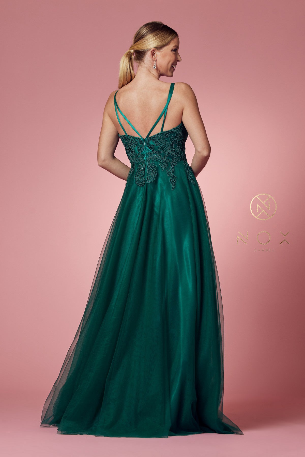 Embroidered Long Prom & Bridesmaid Dress-smcdress