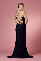 Satin Cowl Neck Dress w/Criss-Cross Back for Prom & Bridesmaids-smcdress