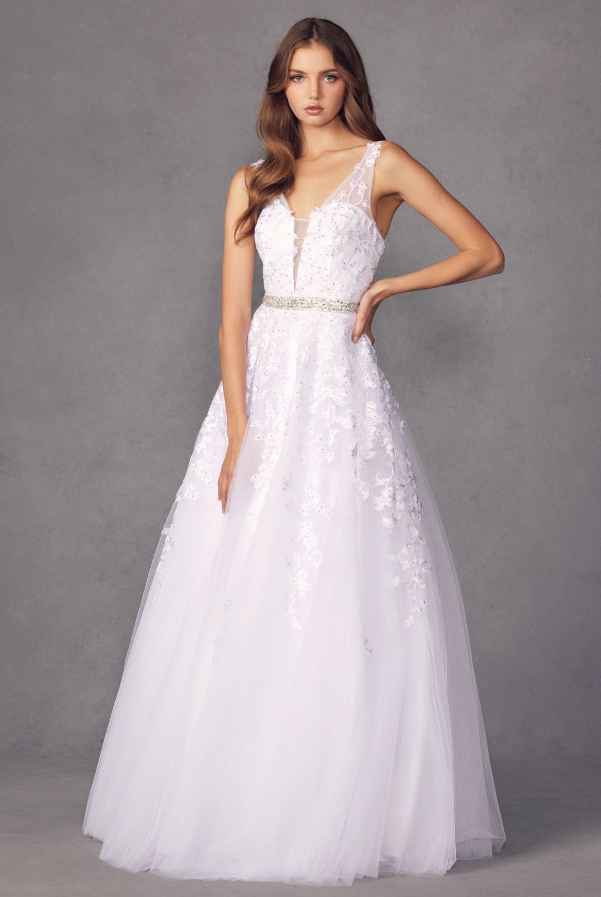 Floral evening dress-smcdress