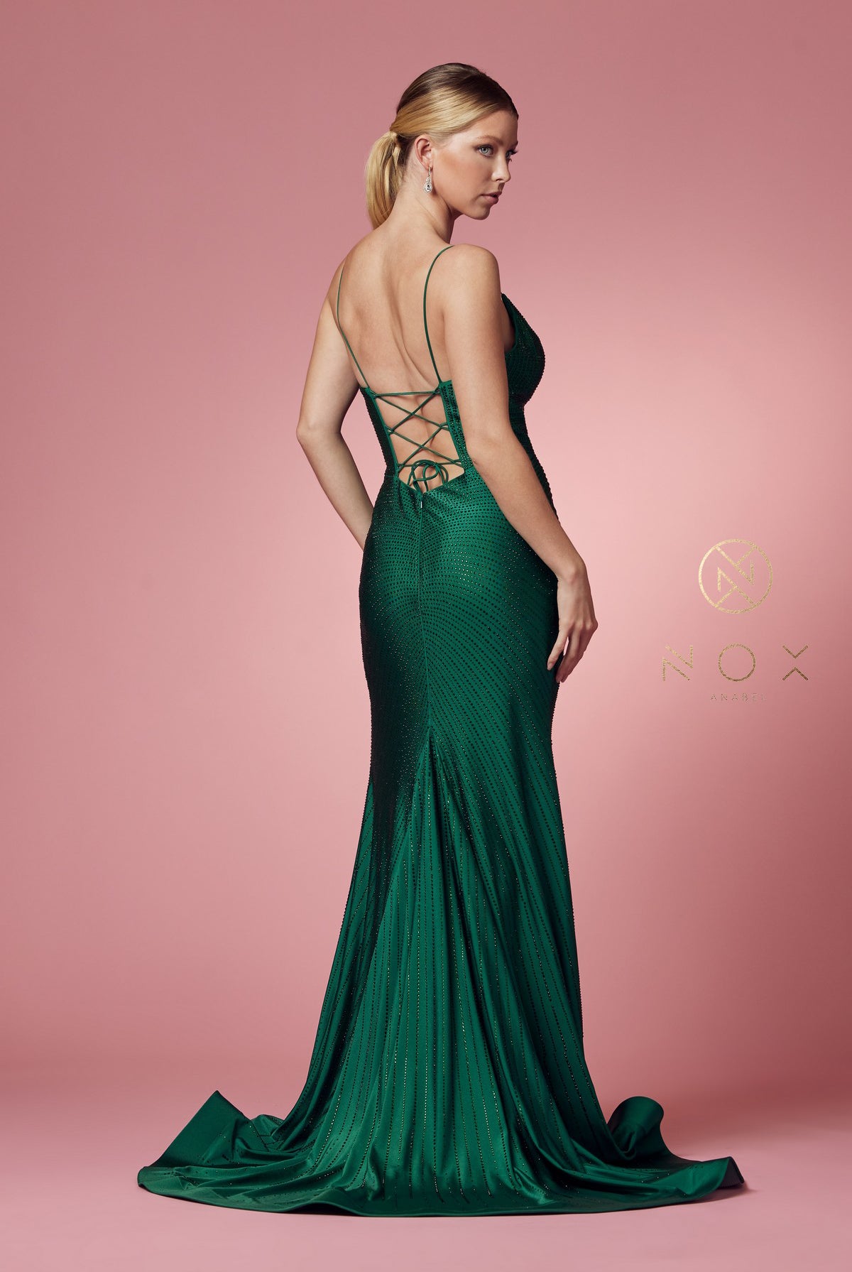 Jewel Side Slit Long Bridesmaid & Prom Dress-smcdress