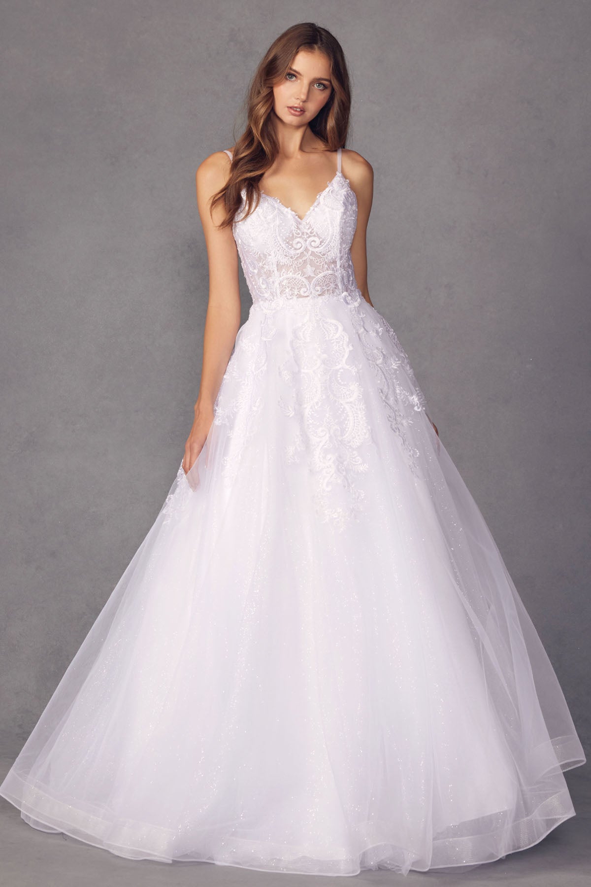 Open back wedding gown