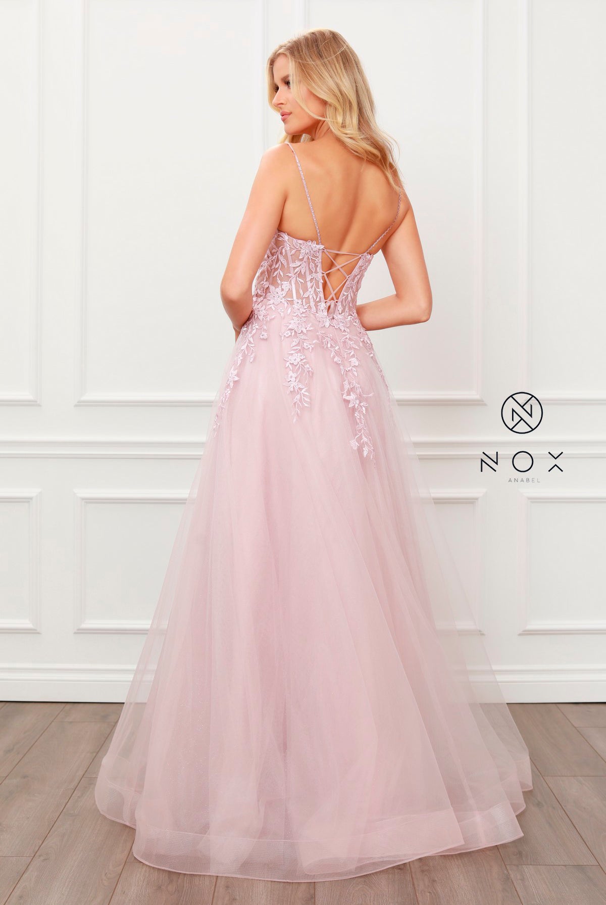 Floral Beads Bodice Long Prom & Bridesmaid Dress-smcdress