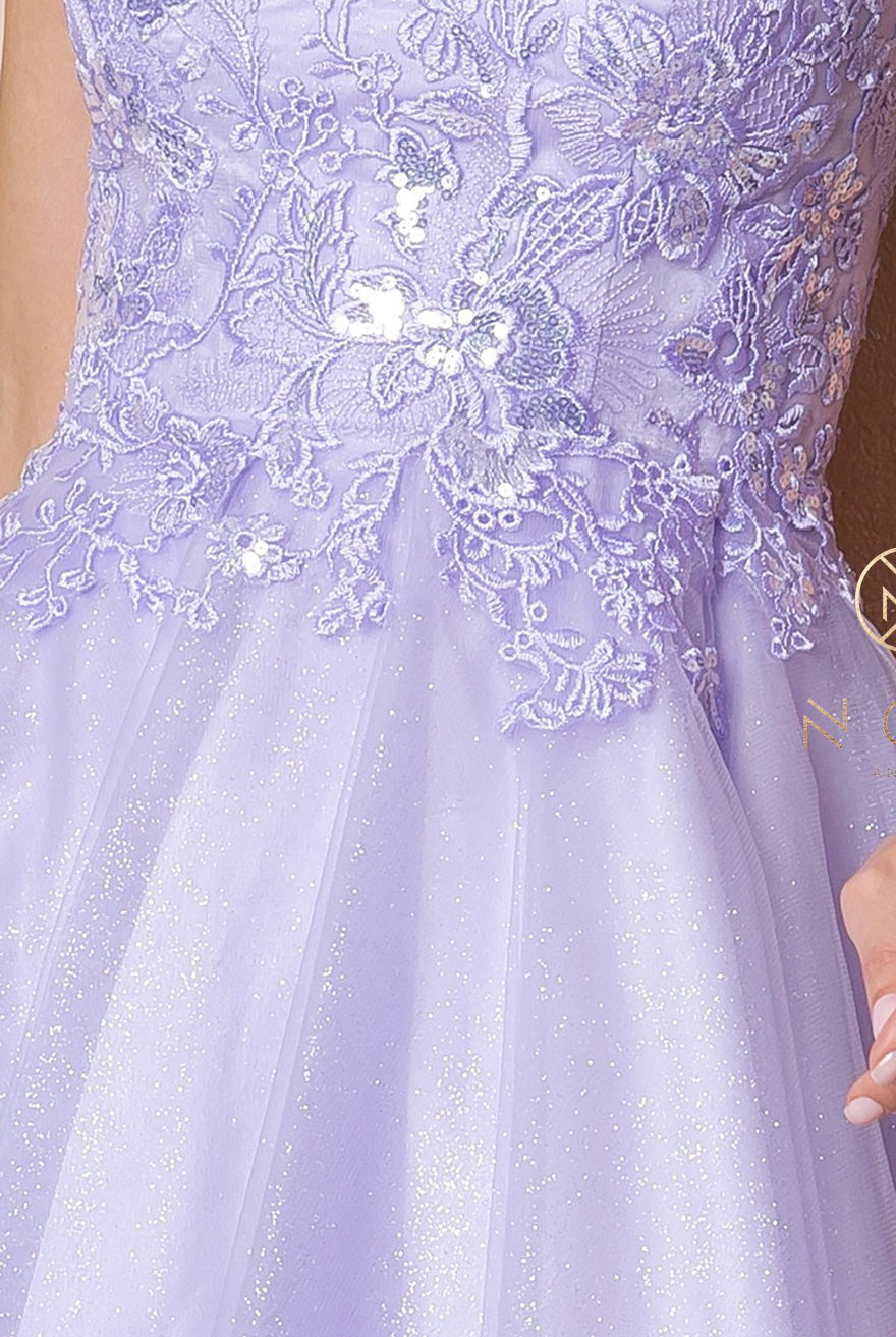 V-Neck Short Embroidered Dress-smcdress